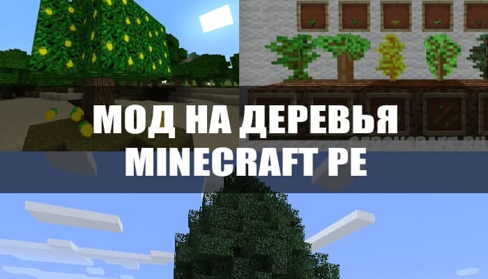 Мод на деревья для Minecraft PE
