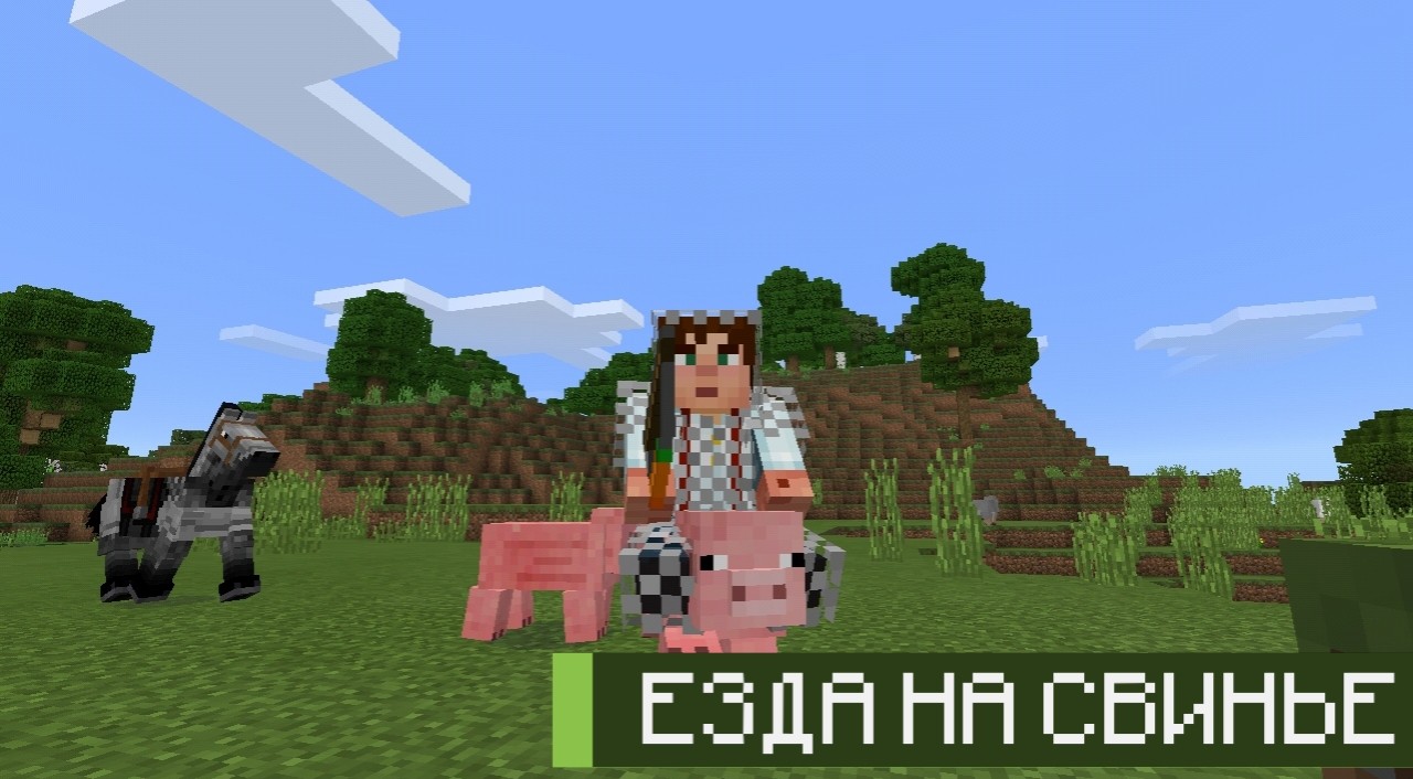 Езда на свиньях в Майнкрафт ПЕ 0.15.9