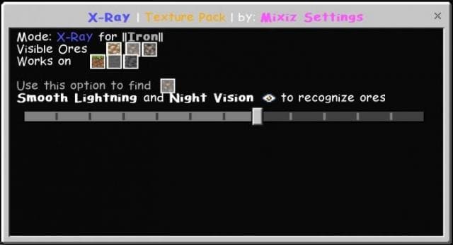 Скачать текстуры на рентгеновское зрение на Minecraft PE Бесплатно