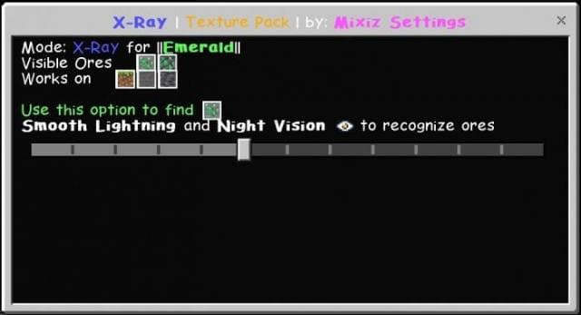 Скачать текстуры на рентгеновское зрение на Minecraft PE Бесплатно