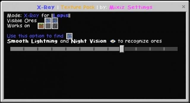 Скачать текстуры на рентгеновское зрение на Minecraft PE Бесплатно