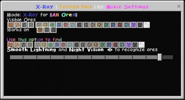 Скачать текстуры на рентгеновское зрение на Minecraft PE Бесплатно