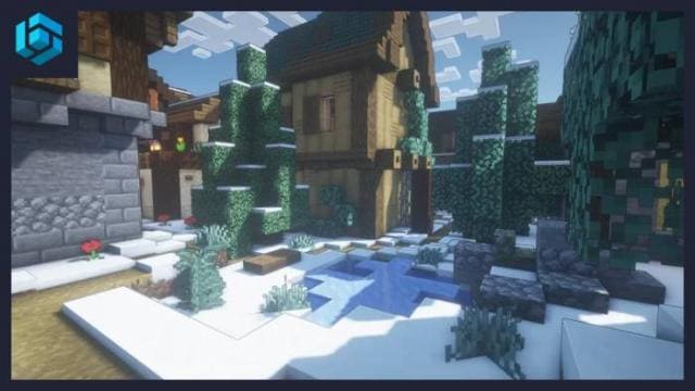 Скачать карту на зимнюю деревню на Minecraft PE Бесплатно