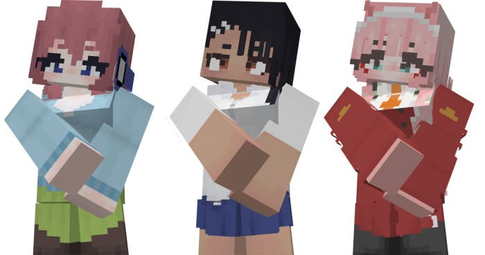 Скачать мод на девушек из аниме на Minecraft PE Бесплатно