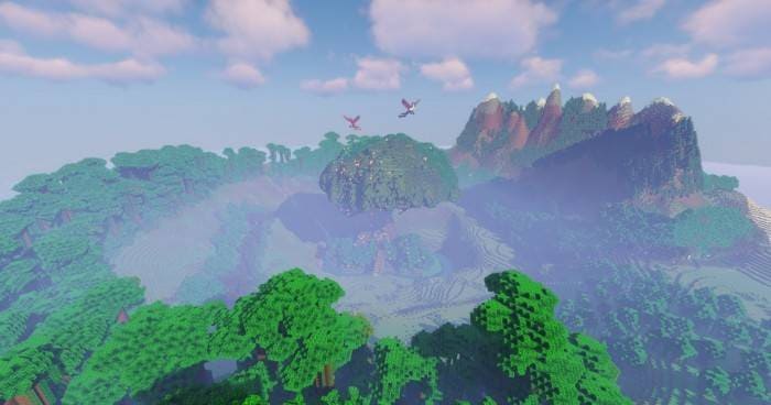 Скачать карту на фантастический остров на Minecraft PE Бесплатно