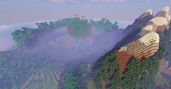 Скачать карту на фантастический остров на Minecraft PE Бесплатно