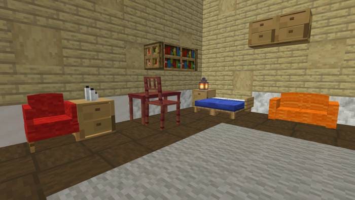 Скачать мод на проработанную мебель на Minecraft PE Бесплатно