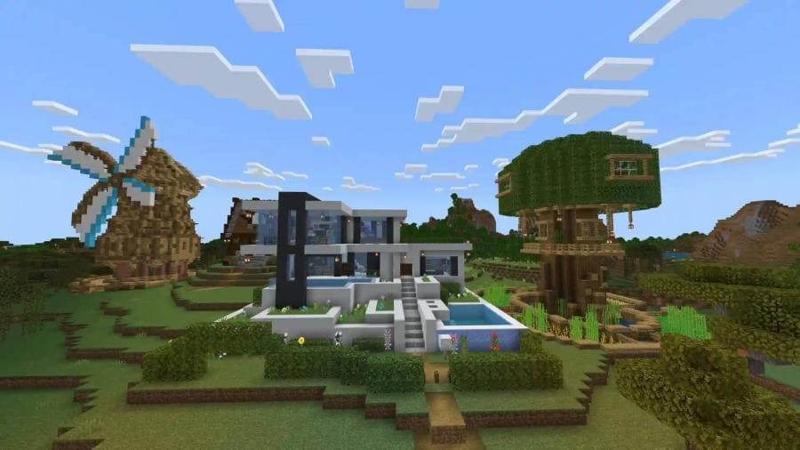 Скачать карту на подготовленную деревню на Minecraft PE Бесплатно