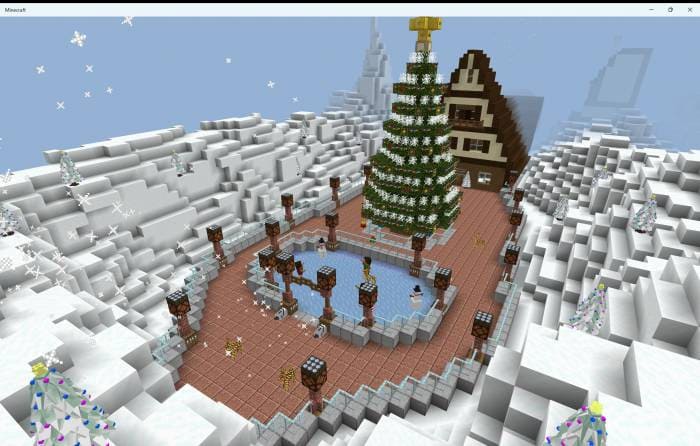 Скачать карту на новогодний парк на Minecraft PE Бесплатно