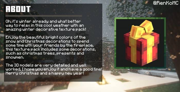 Скачать текстуры на рождественское оформление для Minecraft PE Бесплатно