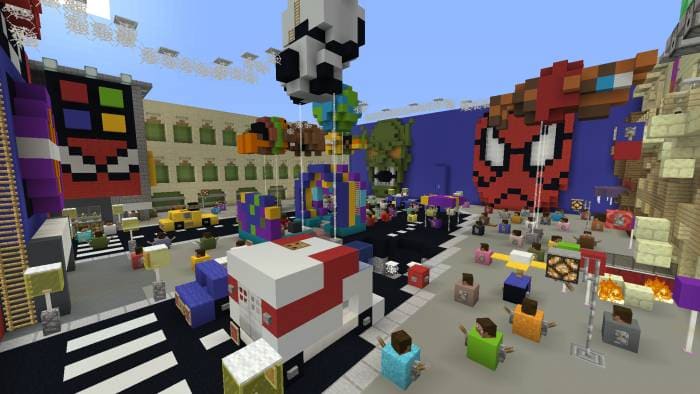 Скачать карту на прятки с человеком-пауком на Minecraft PE Бесплатно