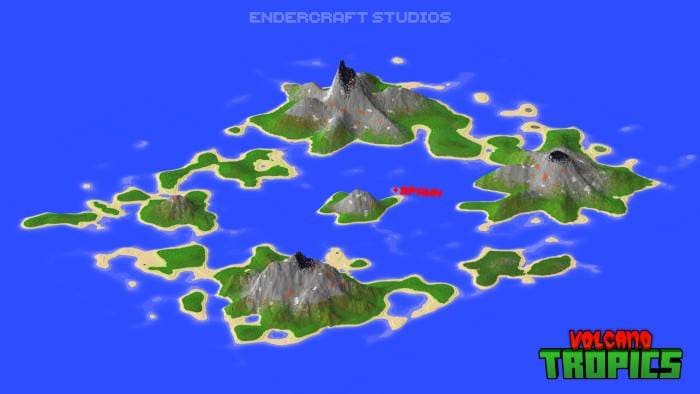 Скачать карту на тропические острова на Minecraft PE Бесплатно
