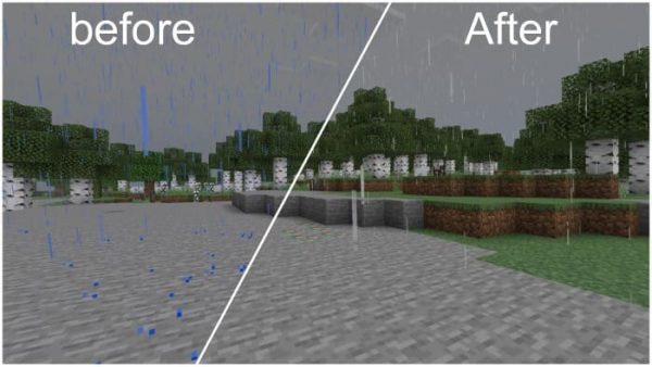 Скачать текстуры на переработанный дождик для Minecraft PE Бесплатно