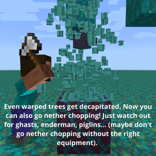 Скачать мод на вырубку дерева на Minecraft PE Бесплатно