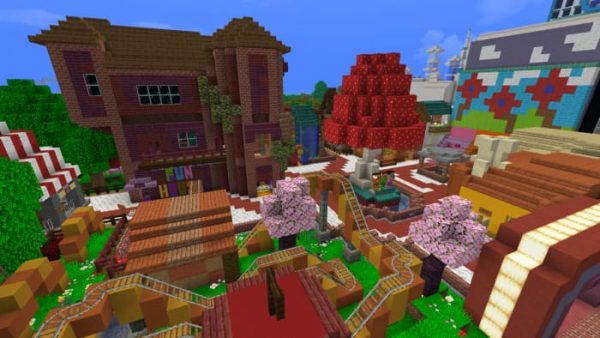 Скачать карту на мир аттракционов на Minecraft PE Бесплатно