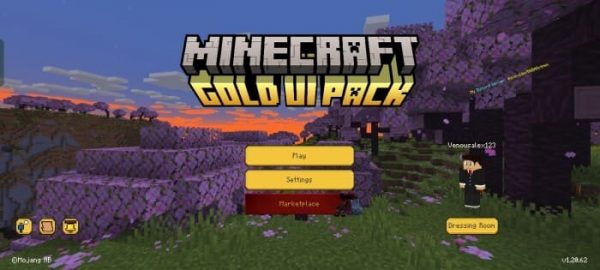 Скачать текстуры на золотое оформление для Minecraft PE Бесплатно