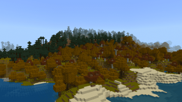 Скачать текстуры на золотую осень для Minecraft PE Бесплатно