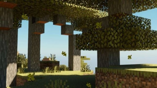 Скачать мод на падающую листву на Minecraft PE Бесплатно