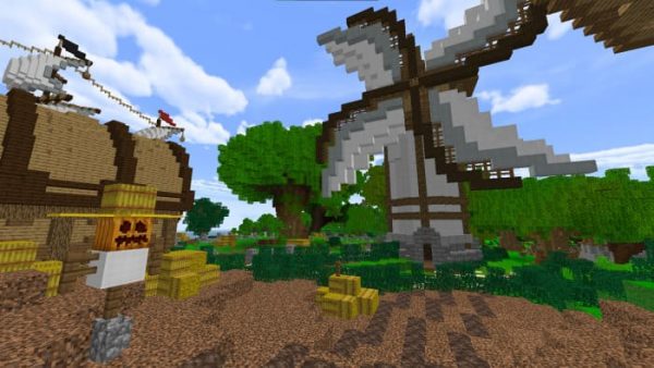 Скачать карту на средневековое поселение на Minecraft PE Бесплатно