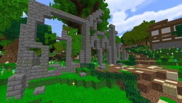 Скачать карту на средневековое поселение на Minecraft PE Бесплатно