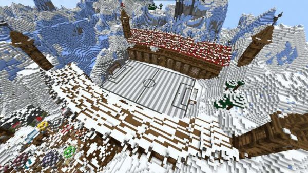 Скачать карту на снежное поселение на Minecraft PE Бесплатно