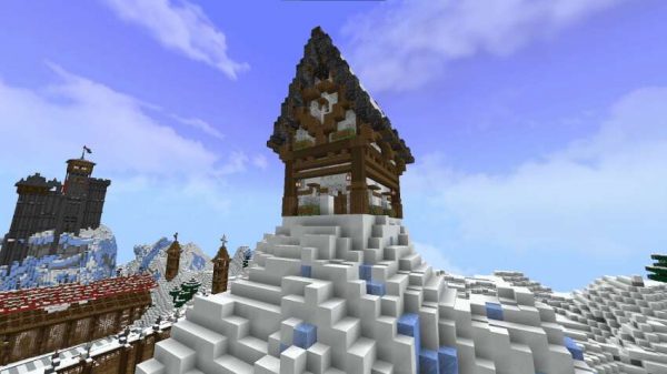 Скачать карту на снежное поселение на Minecraft PE Бесплатно