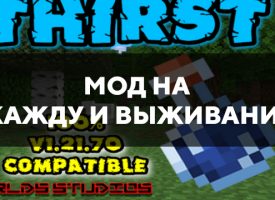 Скачать мод на жажду и выживание на Minecraft PE Бесплатно