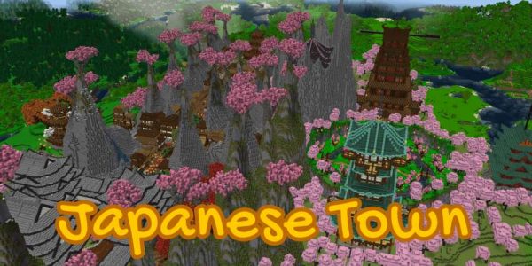 Скачать карту на японское поселение на Minecraft PE Бесплатно