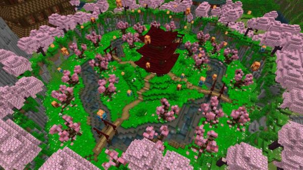 Скачать карту на японское поселение на Minecraft PE Бесплатно