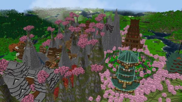 Скачать карту на японское поселение на Minecraft PE Бесплатно