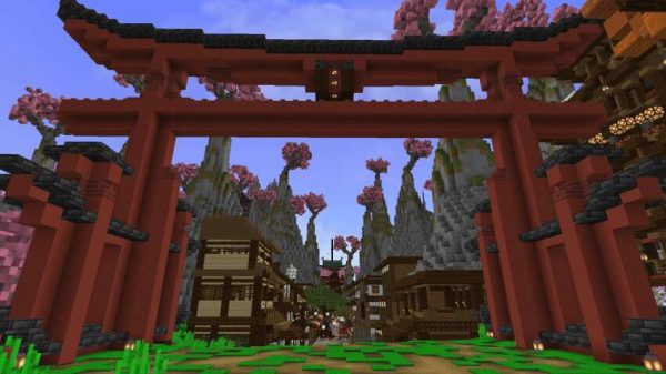 Скачать карту на японское поселение на Minecraft PE Бесплатно