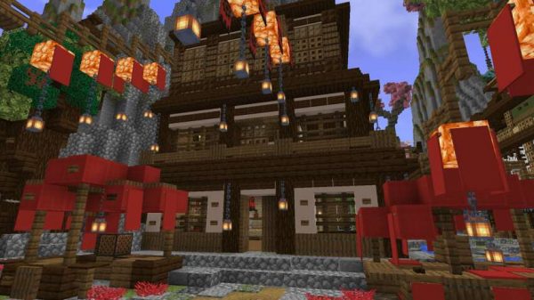 Скачать карту на японское поселение на Minecraft PE Бесплатно