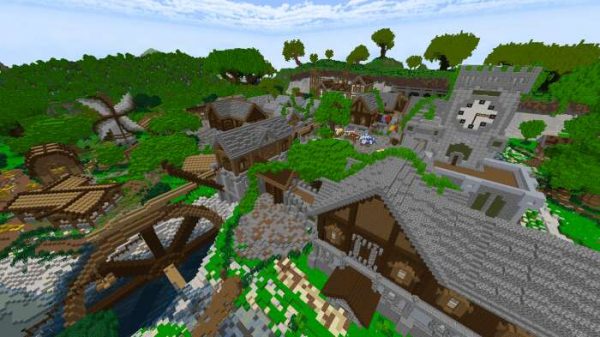 Скачать карту на средневековую локацию на Minecraft PE Бесплатно