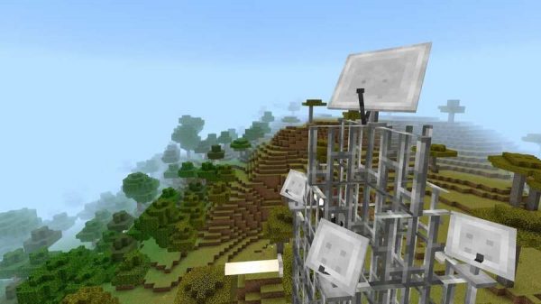 Игрок использует новые блоки для украшения
