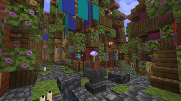 Разные флаги висят на улице