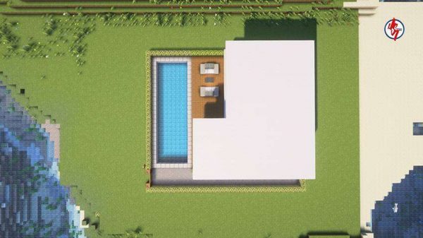 Современный домик вид сверху