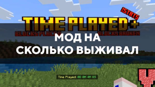 Мод на сколько выживал в Майнкрафт ПЕ