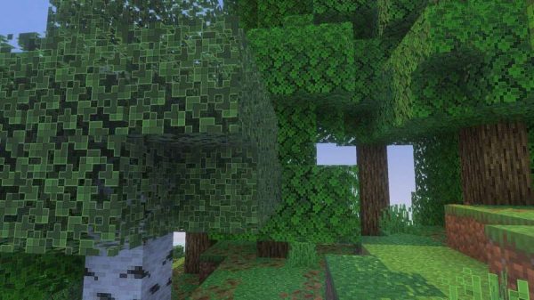 Пример отображения мира с новой листвой