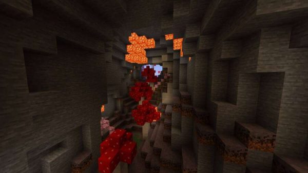 Вид на лавовый поток сверху