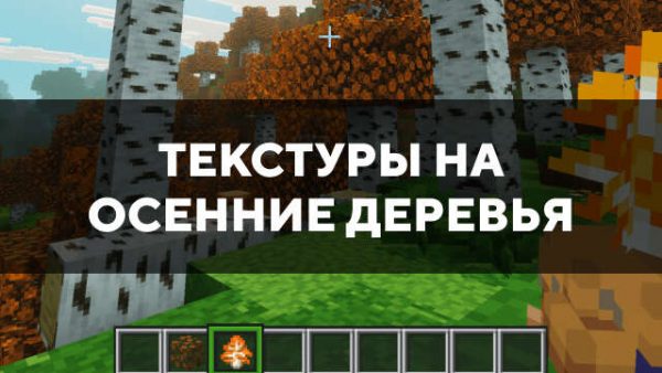 Текстуры на осенние деревья в Майнкрафт ПЕ