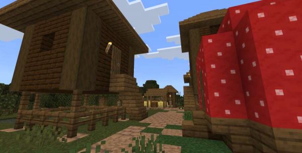 Как выглядит улучшенный вариант деревни в Майнкрафт