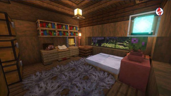 Мебель внутри дома с оформлением